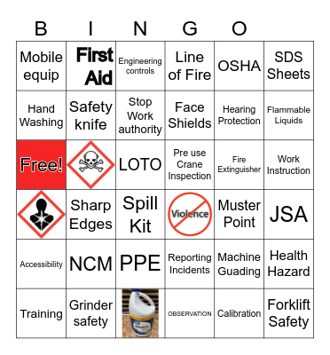 LB Foster Bingo Card