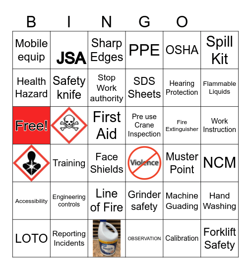 LB Foster Bingo Card