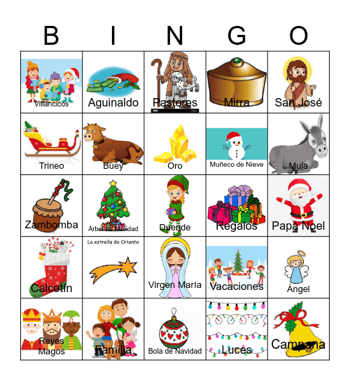 Bingo de Navidad Bingo Card