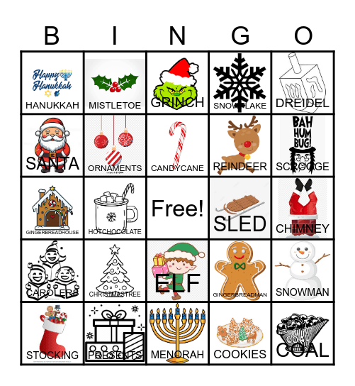 Holiday Bingo Card
