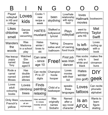 Holiday Social 2023 Bingo Card