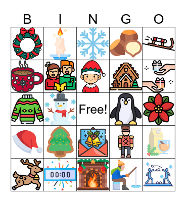 Winter Holiday Celebration Bingo Card