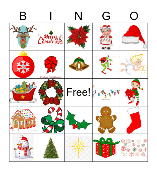 Holiday Bingo Card