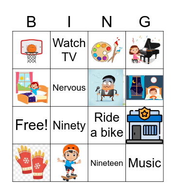 KIDS 2 Family and friends 2 Bingo Card