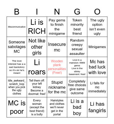 EPISODE ORIGINALS Bingo Card