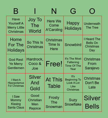 BOOMBOX BINGO Card