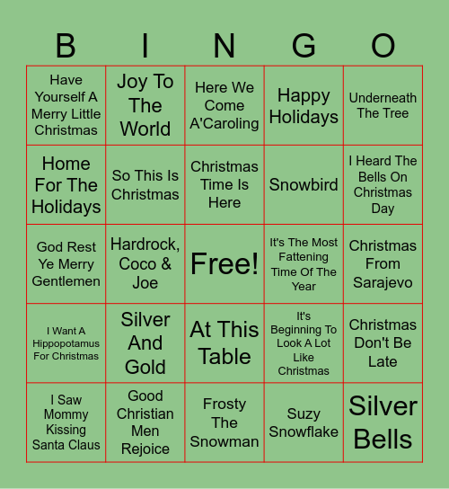 BOOMBOX BINGO Card