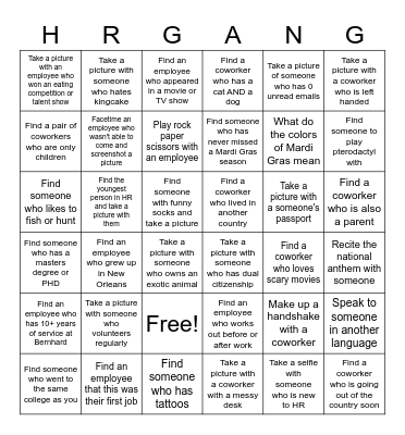 HR Strategy Bingo Card