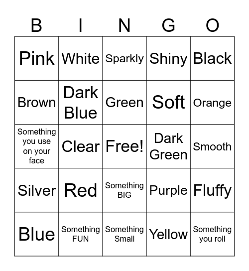 Find It Bingo Card