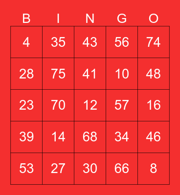End-of-the-Year Bingo Card