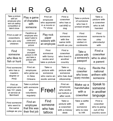 HR Strategy Bingo Card