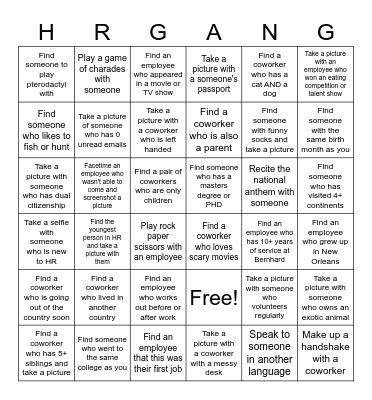 HR Strategy Bingo Card