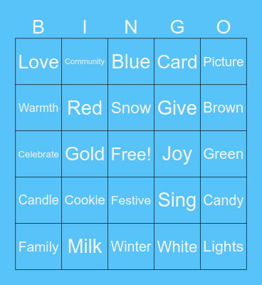 Holiday Bingo Card
