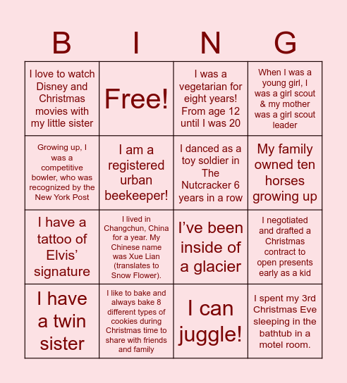 LK HOLIDAY BINGO 2024 Bingo Card