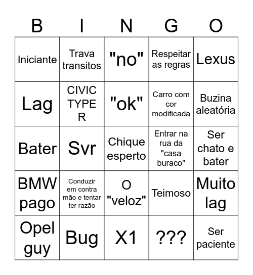 Dosent couty Bingo Card