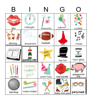 New Years Eve Bingo 2023 Bingo Card