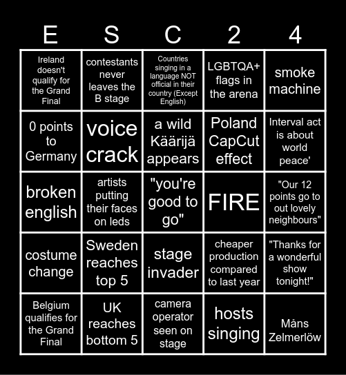 zeufifhofeioffanapafn^f Bingo Card