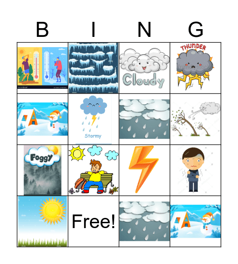Weather Bingo Card