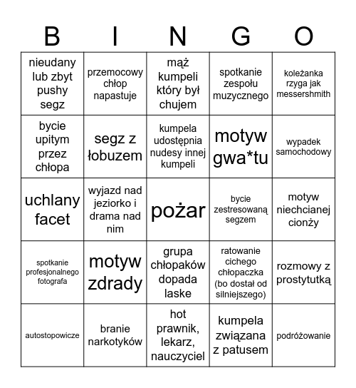 quality łymyn game Bingo Card