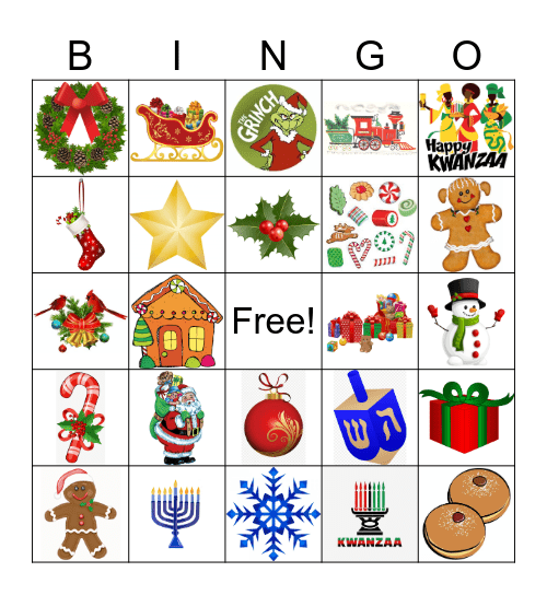 Holiday Bingo Card