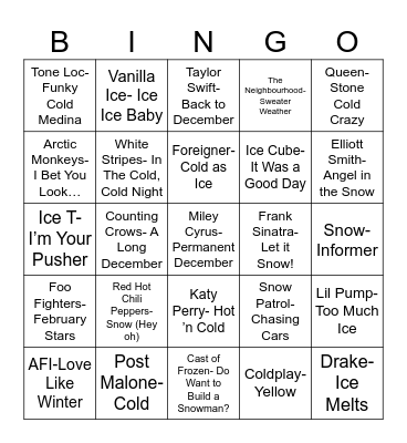 Radio Bingo BRRR Bingo Card