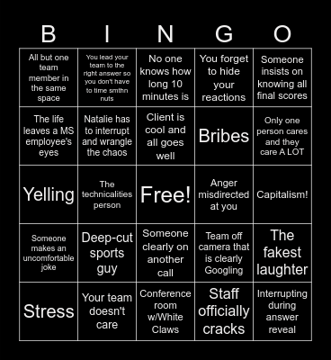 You Know Bingo Card