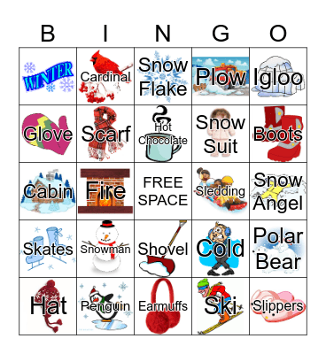 Winter Bingo Card