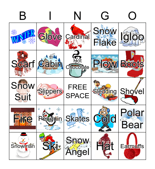 Winter Bingo Card