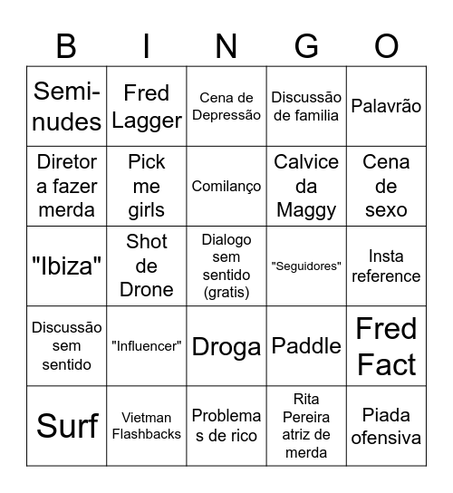 Morangos com Açucar Bingo Card