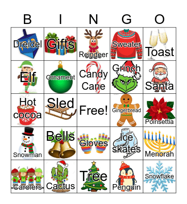 Winter Bingo Card