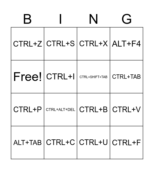 INTRO TO COMPUTING Bingo Card
