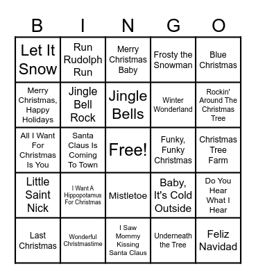 BINGO - Holiday Cheer Bingo Card