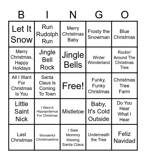 BINGO - Holiday Cheer Bingo Card