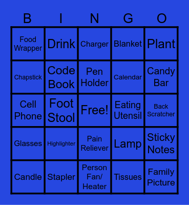 What's in Your Workspace Bingo Card