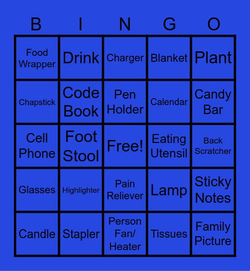 What's in Your Workspace Bingo Card