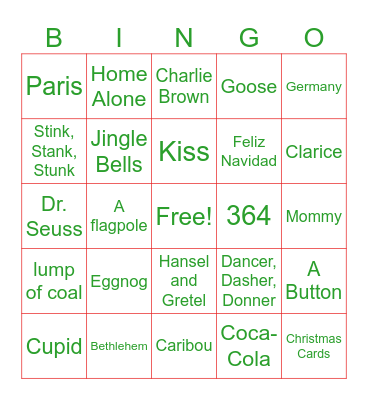 Bingo Bells Bingo Card