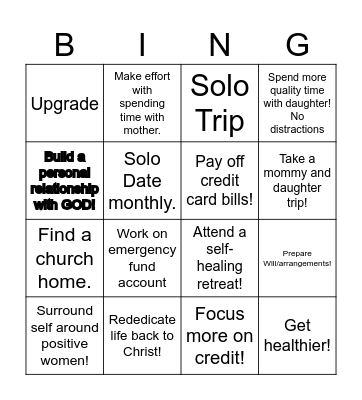 2024 is PERSONAL! Bingo Card