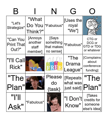 Drinking Game Bingo Card