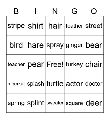 ｗeek 2 bingo Card