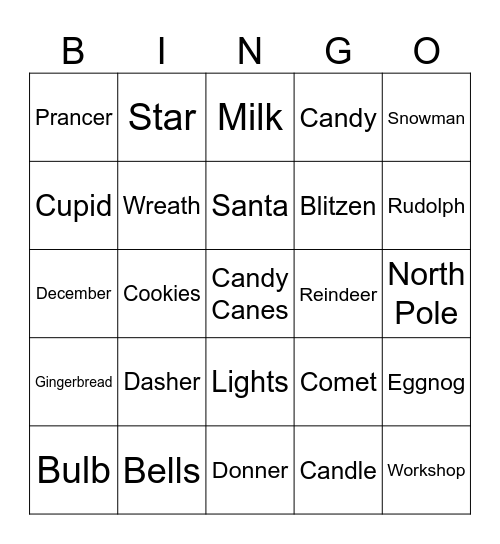 Finance Christmas Bingo Card