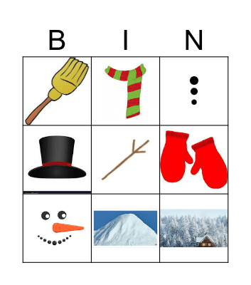 SNOWMAN BINGO Card