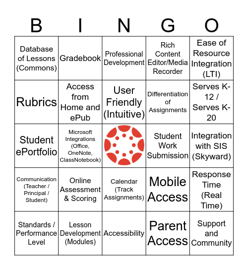 Geary County Canvas Bingo Card