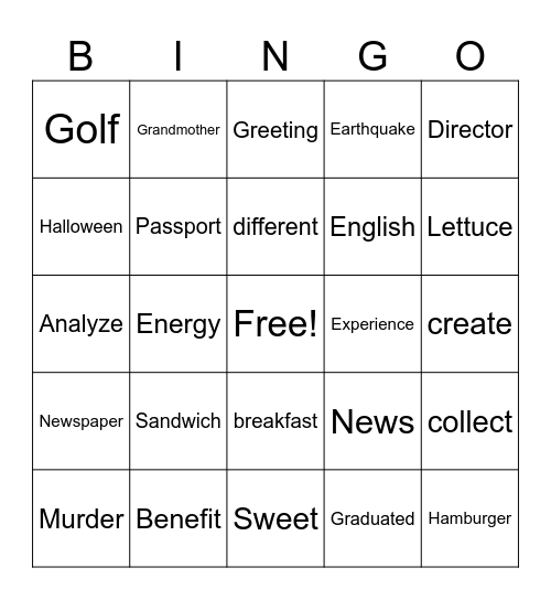 ASL Fingerspelling 1-50 Bingo Card