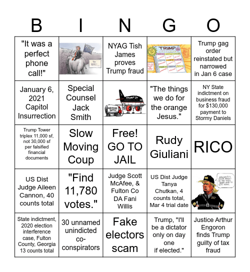 INDICTMENT BINGO Card