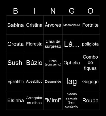 Afonso BINGO Card