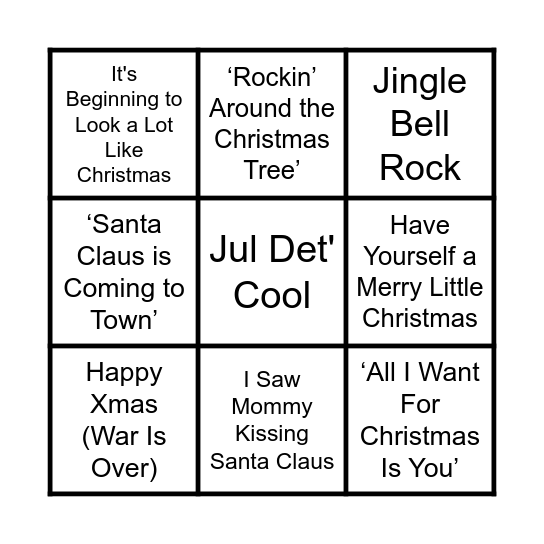 Scandesign Media Christmas Bingo Card