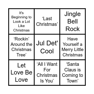 Scandesign Media Christmas Bingo Card