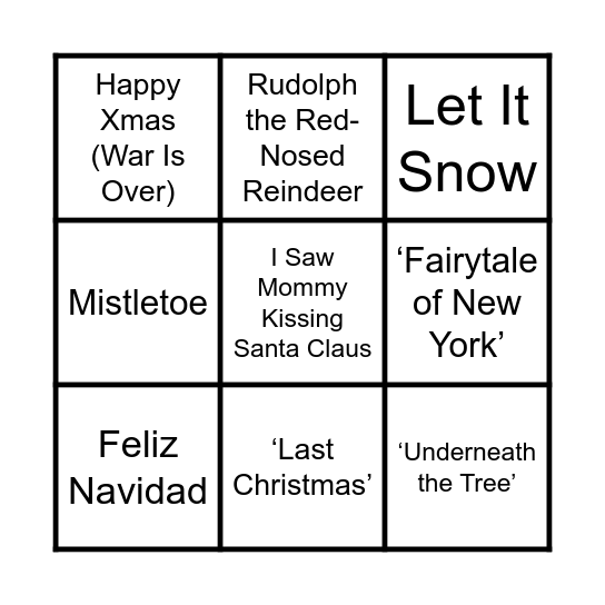Scandesign Media Christmas Bingo Card