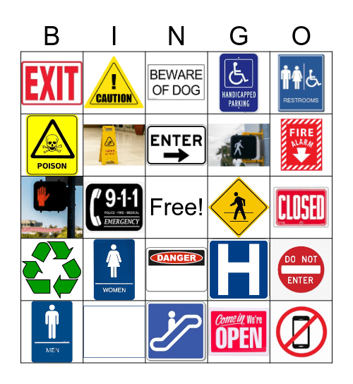 Safety Bingo Card