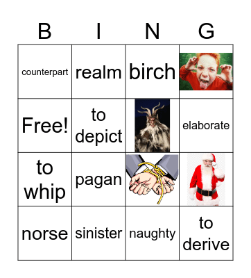 Krampus Bingo Card